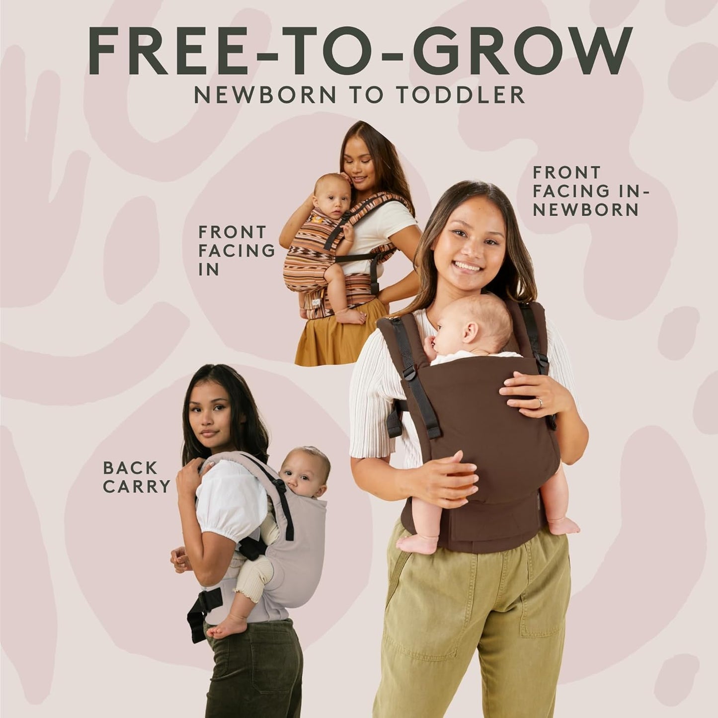 Baby Tula Breathable Mesh Explore Panel Free-to-Grow Baby Carrier - Adjustable, Newborn to Toddler Carrier - Ergonomic Fit for 7lbs to 45lbs - 3 Position Carrying Options - Beyond (Steel Blue/Dash)