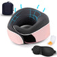 Travel Neck Pillow, Best Memory Foam Airplane Pillow for Head Support Soft Adjustable Pillow for Plane, Car & Home Recliner Use (Pink1)