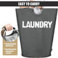 DOKEHOM 160L XX-Large Laundry Basket (7 Colors), Collapsible Laundry Bag, Foldable Laundry Hamper, Folding Washing Bin (Dark Grey, XXL)