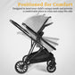 Lite 2.0 Baby Stroller with Newborn Mode, 2-in-1 Foldable Infant Stroller with Reversible Seat and UPF 50+ Canopy