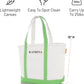 CB STATION Medium Classic Canvas Tote Bag for Women, Top Zipper Closure, Outer Pocket, Daily Essentials, Groceries, Traveling