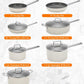 ChefRobot Nonstick Ceramic Cookware Set Healthy Pots And Pans Set Induction Kitchen Cookware sets Non Toxic Pots And Pan Set,PFOA ＆ PTFE Free (18 pcs)