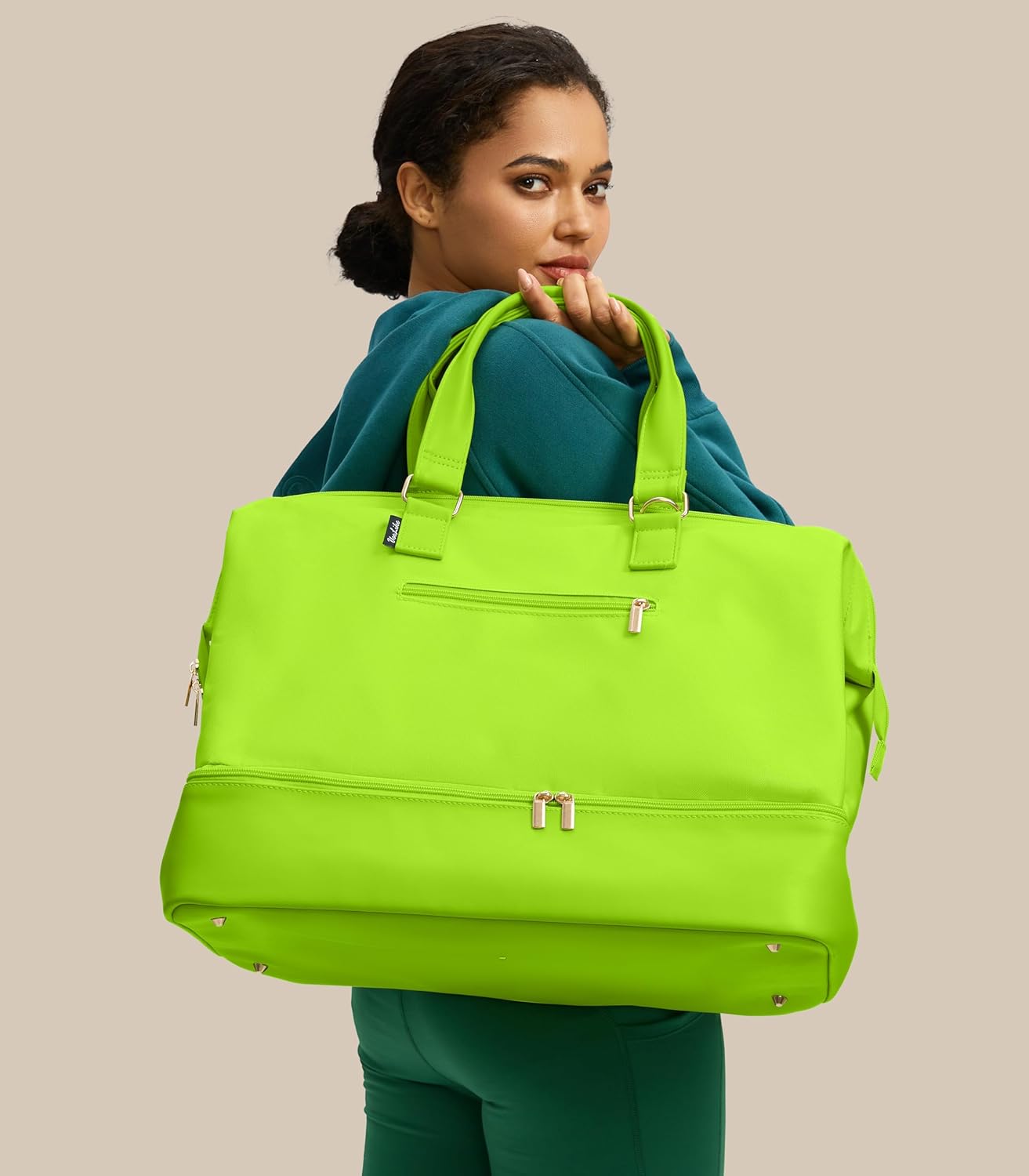 Weekender Bags for Women, Large Travel Duffel Bag with Shoes Compartment, Carry On Overnight Tote Bags with Toiletry Bags, Hospital Bags for Labor and Delivery - Roamly