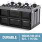 CleverMade Collapsible Storage Bins - Ocean 3 Pack 62L / 16 Gal holds 100 lbs - Stackable Containers Heavy Duty Capacity Crates-Space-Saving