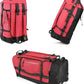 Vomgomfom 86L Collapsible Wheeled Luggage With Removable Backpack Straps,Waterproof Rolling Duffle Bag with Quilted Base,No Telescope Handle,Red - Roamly