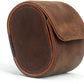 Longjet Watch Roll Travel Case for Men Portable Watches Organizer Box with Removable Velvet Pillow Holder (1 Slot Coffee/Genuine Leather)