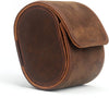 Longjet Watch Roll Travel Case for Men Portable Watches Organizer Box with Removable Velvet Pillow Holder (1 Slot Coffee/Genuine Leather)