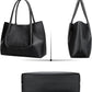 KKXIU Tote Bag for Women Vegan Leather Shoulder Purse Large Capacity Travel Bag