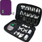 Luxtude Cord Organizer Travel, Flat Cable Organizer Bag, Portable Electronics Organizer, Travel Essentials for Wire/Cord Storage/Charger Case/Cable Storage/Tech Carrying Pouch/Tech Gifts, Purple
