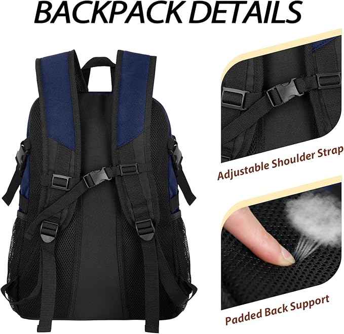 LARIPOP Basketball Bag, Sports Backpack with Ball Holder & Shoe Compartment, Water Resistant Gym Bag for Soccer Volleyball Travel