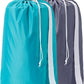 HOMEST 2 Pack XL Nylon Laundry Bag with Strap, Large Dirty Garments Organizer, Easy Fit a Hamper or Clothing Basket, Can Carry Up to 4 Loads of Clothes, Grey and Sky Blue