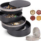 CONBOLA Jewelry Holder Organizer, Christmas Gifts Ideas for Women, Small Jewelry Storage Box Earring Holder, 5-Layer Rotating Jewelry Storage Tray with Lid for Bracelets Rings Bracelets