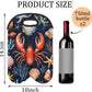 Neoprene Wine Tote, Bottle Carrier Gag Insulating Neoprene Thicker, Insulated Wine Bag for Travel Holds Two Bottles, Bottle Carrier Bags Protect the Bottles, Red Lobster