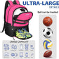 LARIPOP Soccer Backpack Soccer Bag with Ball Holder & Shoe Compartment Youth Sports Equipment Training Bag