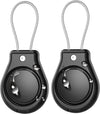 DDJ IPX8 Waterproof for Air Tag Lock Case with Wire Cable, Airtag Keychain Holder [2 Pack], Ultra Durable Anti-Lost Protective Case for Apple Airtags with Keyring for Luggage, Key, Backpack, Pet