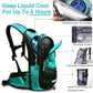 Insulated Hydration Backpack Pack with 3L BPA Free Leak Proof Water Bladder, Large Storage Lightweight Hiking Daypack with Waist Pouches & Cooler Layer, for Running, Biking, Camping, Festival - Roamly