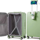 mixi Large Checked Luggage with Cup Phone Holder and Charger Hard Shell Suitcases with Spinner Wheels, 26 Inch Avocado Green