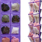 Dual-Sided Hanging Closet Organizer for Socks Underwear Bra Kids Storage Organizer for Baby Clothes Toddler Shoes with 26 Pockets (Purple-Clear Pockets)