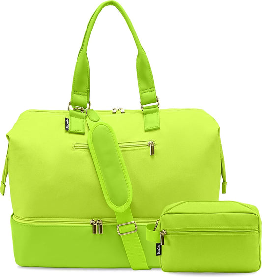Weekender Bags for Women, Large Travel Duffel Bag with Shoes Compartment, Carry On Overnight Tote Bags with Toiletry Bags, Hospital Bags for Labor and Delivery - Roamly