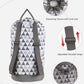 Dalykate Backpack Laundry Bag, Laundry Backpack with Shoulder Straps and Mesh Pocket Durable Nylon Clothes Hamper Bag with Drawstring Closure for College, Travel, Laundromat, Apartment