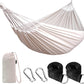 ANYOO Cotton Hammock Portable Camping Hammocks for Hanging Sturdy Garden Comfortable Fabric Hammock with Tree Straps Up to 660lbs with Travel Bag for Camping Outdoor/Indoor Patio Backyard