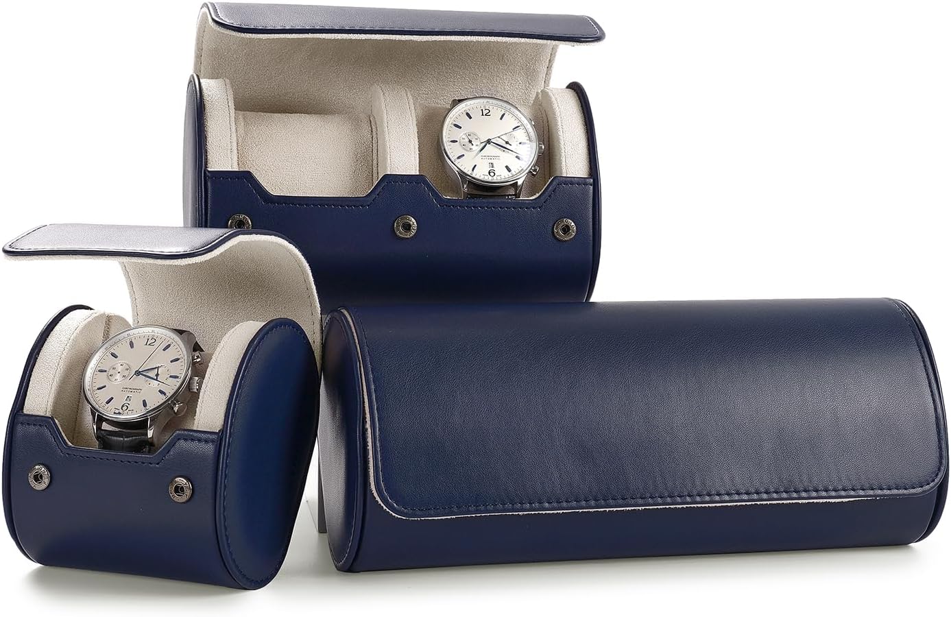 Oirlv Luxury Leather Watch Storage Case Watch Box for Mens Jewelry Organizer Case Jewelry Gift Box for Birthday Fathers Day Anniversary(1 slot, Royal Blue)