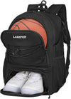LARIPOP Basketball Backpack Large Basketball Bag with Ball Holder & Shoe Compartment for Youth Adults Men Women