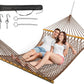 Double Hammock for 2 Person, Handwoven Cotton Rope Hammock with Spreader Bar - Indoor & Outdoor Use for Patio, Poolside, Backyard (Brown)