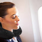 Inflatable Travel Neck Pillow: Extra-Soft, Cushion. for Airplanes, Trains, Cars, Portable Travel Accessory-with Carrying Pouch for Cell Phone and Passport Etc. (Black) (OW-103)