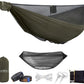 onewind 11ft Camping Hammock with Bugnet, Portable Double Hammock with Mosquito Net, Backpacking Hammock with Net Adjustable Ridgeline Tree Straps for Outdoor Hiking Backpacking, OD Green