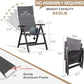 Folding Chair, Indoor & Outdoor Balcony, Patio Porch, Garden Lawn, Pool, for Comfortable Black Foldable Chairs, Portable Cozy Recliner, Metal Frame, Heavy Duty Durable