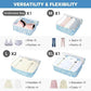 BAGAIL 8 Set Packing Cubes Luggage Packing Organizer Bags for Travel Accessories-Blue paisley