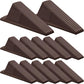 Frienda 12 Pcs Jumbo Door Stoppers Heavy Duty Door Stopper Tall up to 2inch Tall Wedge TPR Large Wedge Stackable Big Rubber Doorstop for Hotel Carpet Hardwood Concrete and Tile (Coffee)