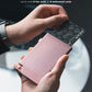 VULKIT Pop up Card Holder Minimalist Credit Card Holder RFID Blocking Slim Metal Card Case for Men or Women(Rose Gold)