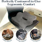 SUTERA Proper Posture Seat Cushion for Office Chair or Car Seat, Superior Memory Foam for Support and Back Pain Relief, Rubber Grips Underneath to Prevent Shifting (17.7x16x4.3 inches)