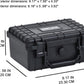 MEIJIA Portable Waterproof Protective Hard Case,Compact Camera Case with Customizable Fit Foam,Elegant Black,Fit for Drones,Camera,Lens, 9.17inchx7.56inchx4.33inch, Black, Dry Case