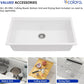 Dcolora 30 Inch White Kitchen Sink Granite Composite Workstation Undermount Quartz Single Bowl Kitchen Sink 30"W x 19"D x 10"H, DC-GU5521