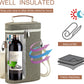 ZORMY 2 Bottle Insulated Wine Carrier Bag for Travel, Wine Carrier Tote Cooler Bag with Shoulder Strap & Corkscrew Opener, Perfect Wine Lover's Gift, Great for Picnics and Outdoor Entertaining