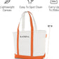 CB STATION Medium Classic Canvas Tote Bag for Women, Top Zipper Closure, Outer Pocket, Daily Essentials, Groceries, Traveling