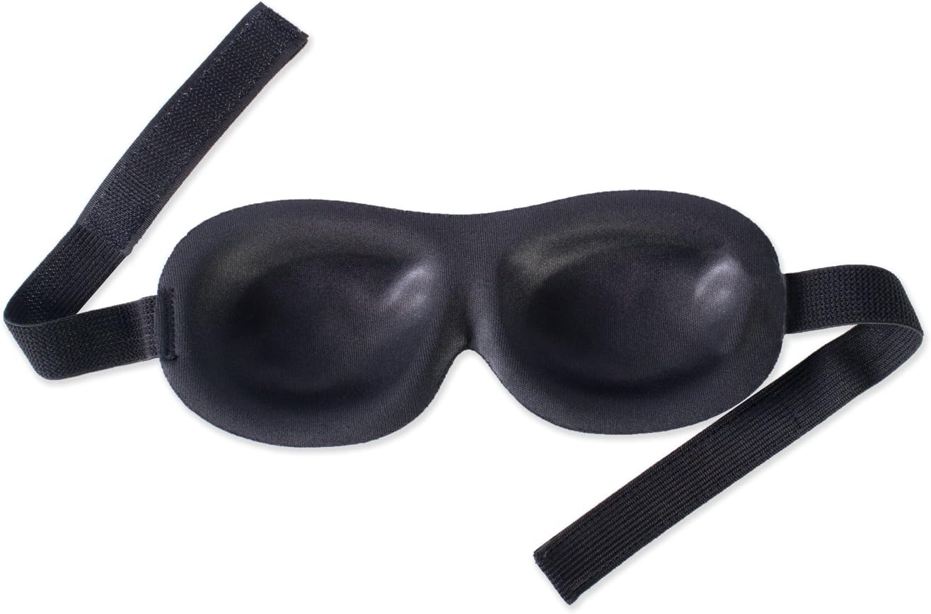 Bucky Ultralight Travel & Sleep Chevron Eye Mask, Black, One Size
