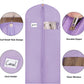 Syeeiex 60'' Garment Bags for Hanging Clothes, Set of 8 Dress Bags for Gowns, Garment Bags for Closet Storage for Gowns, Evening Dresses, Fur Coat, Long Dress(Purple)