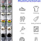 KEEPJOY Over the Door Shoe Organizer, Hanging Shoe Organizer with 4 Hooks, Shoe Holder with 14 Mesh Pockets Closet Door Shoe Storage Bag (White-2Pack)