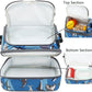 FlowFly Kids Double Decker Cooler Insulated Lunch Bag Large Tote for Boys, Girls, Men, Women, With Adjustable Strap, Shark