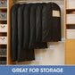 Garment Bags for Hanging Clothes, 50'' Long Dress Bags for Closet Storage, Black Garment Covers with Clear Window for Suits, Coats, Jackets（5 Packs）