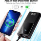 20000mAh Power Bank Portable Charger 22.5W PD Fast Charging USB C 3-Output External Battery Pack with Flashlight Travel Emergency Charger for iPhone 16/15/Pro, Samsung S23/Galaxy, iPad etc Aluminum