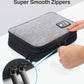 Luxtude Electronics Organizer, Portable Cable Organizer Bag for iPad 7.9'', Double Layer Travel Tech Bag&Cord Storage, Compact Cord Case&Charger Pouch,Electronics Carring Case for Phone/USB