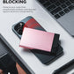 VULKIT Pop up Card Holder Minimalist Credit Card Holder RFID Blocking Slim Metal Card Case for Men or Women(Rose Gold)