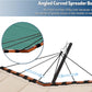 TegerDeger 12FT 2 Person Hammock with Stand Included 55 x 79IN Large Hammock 450LB Capacity with Hardwood Spreader Bar & Nylon Rope for Outside, Patio, Garden, Backyard, Beach, Poolside - Lake Blue