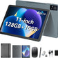 11 Inch Tablet, Android 14 Tablet with Sim Card Slot, 128GB+16GB+1TB Expandable, 2.0Ghz Octa-Core, 8000mAh Battery, Incell Screen, 21+8MP Dual Camera, 5G WiFi, Tableta with Keyboard/Mouse/Case, Gray