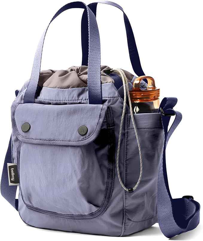 Bellroy Cinch Bucket Bag (compact 9 liter lightweight crossbody bag with external organization, internal zip pocket, adjustable shoulder strap, and adapts to be carried three ways) - LilacHaze